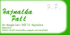 hajnalka pall business card